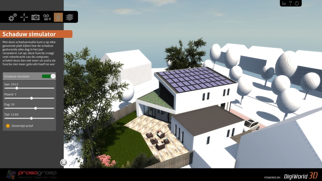 Schaduwsimulator in ontwerpprocessen