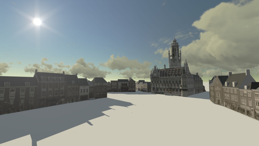 De markt in Middelburg na de tweede wereldoorlog